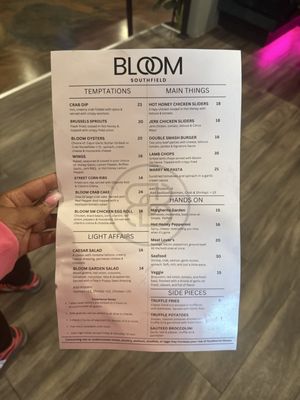 Menu photo 2 Bloom Southfield, MI