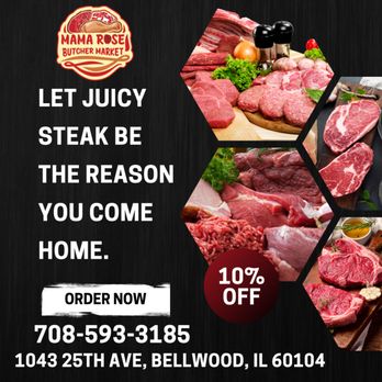 Mama Rose Meats - a picture of a steak - Butcher Near Me - Bellwood, Illinois Mama Rose Meats - a picture of a steak - Butcher Near Me - Bellwood, Illinois
