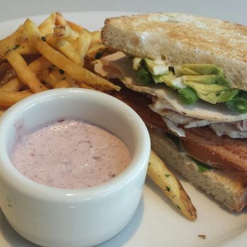 Bazille at Nordstrom - Half Bistro Club with fries and kalamata aioli $9 - New American Near Me - Austin, Texas