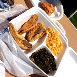 St Paul AME Zion Church - Fried fish in from Brooklyn, mac & cheese, collard greens, fried chicken.