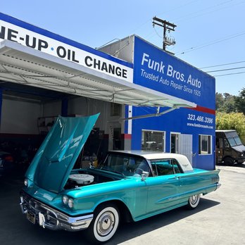 Funk Bros Auto - 1960 Ford T-Bird getting serviced. - Auto Repair Near Me - Los Angeles, California Funk Bros Auto - 1960 Ford T-Bird getting serviced. - Auto Repair Near Me - Los Angeles, California