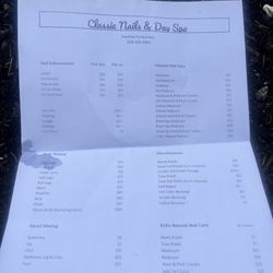 Classic Nails And Day Spa - Price sheet