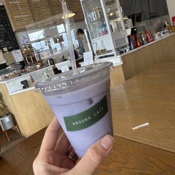 Around Cafe - Taro iced latte - Bubble Tea Near Me - Arlington Heights, Illinois Around Cafe - Taro iced latte - Bubble Tea Near Me - Arlington Heights, Illinois