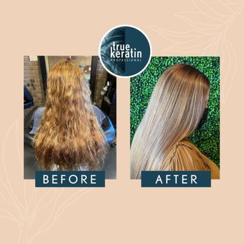 Salon Breeze - True Keratin Smoothing Treatment Before/After *Results lasting up-to 6 months with proper care. - Hair Salons Near Me - Chapel Hill, North Carolina