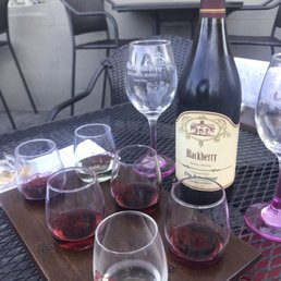 Flight of wines and Blackberry wine. Flight of wines and Blackberry wine.