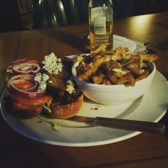 Jake's On Main - Steak and Blue sandwich with Poutine - Pubs Near Me - Unionville, Ontario