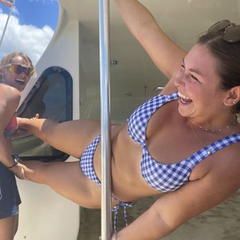 Hawaii Nautical - West Oahu - Our guide having fun! She said she will practice and not need anyone to hold her feet on Saturday! - Boat Tours Near Me - Waianae, Hawaii