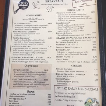 Cooks Tavern - Breakfast menu - New American Near Me - Tacoma, Washington