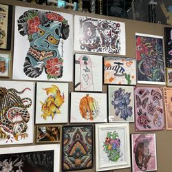 Space Monkey Tattoo - Front waiting area wall