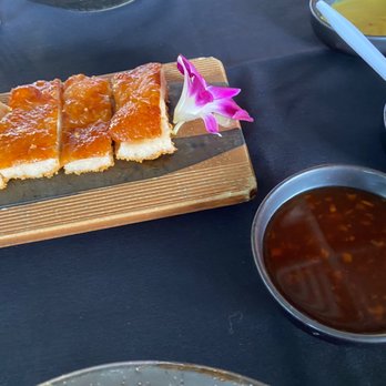 Colette - Crispy Stuffed Chicken - with the sauce that comes with it - Breakfast & Brunch Near Me - Pasadena, California