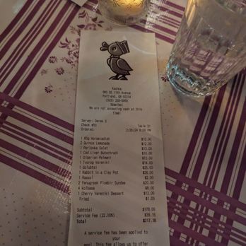 Kachka - ~$200 for 4 people = A great deal! - Russian Near Me - Portland, Oregon