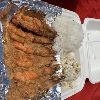 Wake Up Delicious - Garlic shrimp with Mac salad - Hawaiian Near Me - Hanalei, Hawaii Wake Up Delicious - Garlic shrimp with Mac salad - Hawaiian Near Me - Hanalei, Hawaii
