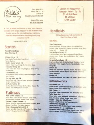 Menu photo 1 Ella's Kitchen + Wine Bar Canal Winchester, OH