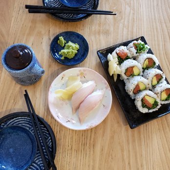 Fugaku Sushi - Yellowtail Nigri & Spicy Tuna Uramaki Roll - Japanese Near Me - Bellingham, Washington
