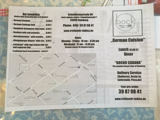 Menu photo 1 Bock Treffpunkt Imbiss Hamburg, HH