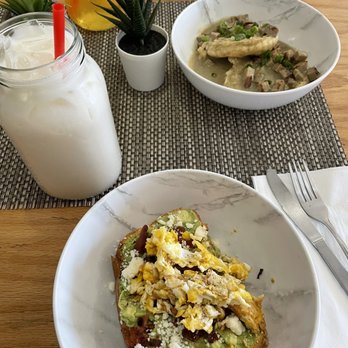 The Modern Tea Room - Eggs bacon avocado toast, biscuits with gravy - Coffee & Tea Near Me - Lancaster, California The Modern Tea Room - Eggs bacon avocado toast, biscuits with gravy - Coffee & Tea Near Me - Lancaster, California