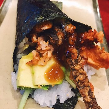 O'Sushi - Salmon skin hand roll w/avocado LOVE - Sushi Bars Near Me - Happy Valley, Oregon O'Sushi - Salmon skin hand roll w/avocado LOVE - Sushi Bars Near Me - Happy Valley, Oregon