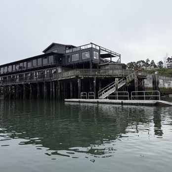 The Wharf - Photo from the water side - Seafood Near Me - Fort Bragg, California