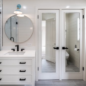 Mastercraft Home Services - Bathroom renovation features new vanity, custom accent walls, new showers, hardware, recessed lighting, toto and tile flooring - General Contractors Near Me Mastercraft Home Services - Bathroom renovation features new vanity, custom accent walls, new showers, hardware, recessed lighting, toto and tile flooring - General Contractors Near Me