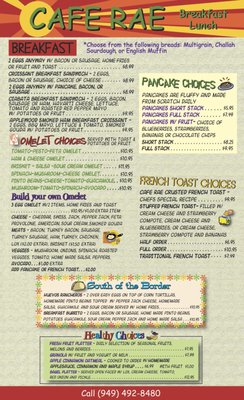 Menu photo 6 Cafe Rae San Clemente, CA Menu photo 6 Cafe Rae San Clemente, CA