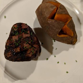 Grain House Restaurant - Filet and baked sweet potato. Nothing was left behind - New American Near Me - Basking Ridge, New Jersey