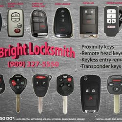 A Bright Locksmith - Proximity keys, remote head keys, keyless entry remotes, transponder keys (909)327-5550