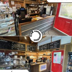 CVR Construction - Before and after commercial Kitchen , kitchen cabinet ,counter and shelf with lightning # the flicker fig farm market