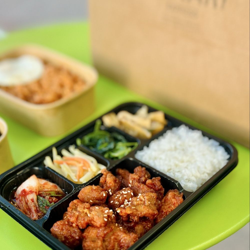Minari Express - Sweet & Spicy Chicken Dosirak - Korean Near Me - Los Angeles, California Minari Express - Sweet & Spicy Chicken Dosirak - Korean Near Me - Los Angeles, California
