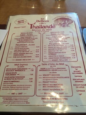 Menu photo 2 Les Délices de Thailande Levis, QC Menu photo 2 Les Délices de Thailande Levis, QC