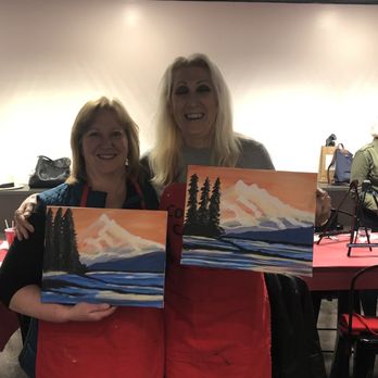 Bacovino - Teacher Laurie and I at sip and paint at BacoVino! - Wine Tasting Room Near Me - Seattle, Washington Bacovino - Teacher Laurie and I at sip and paint at BacoVino! - Wine Tasting Room Near Me - Seattle, Washington
