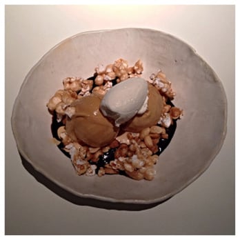 ABC Kitchen - Salted Caramel Ice Cream Sundae (candied peanuts & popcorn, whipped cream, chocolate sauce) - Breakfast & Brunch Near Me - New York, New York