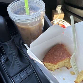 Beluna Cafe - Iced americano and house made gluten free lemon cake! - Themed Cafes Near Me - San Francisco, California Beluna Cafe - Iced americano and house made gluten free lemon cake! - Themed Cafes Near Me - San Francisco, California