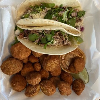 Twisted Okie - Brisket tacos with fried okra - Food Trucks Near Me - Jacksonville, Florida