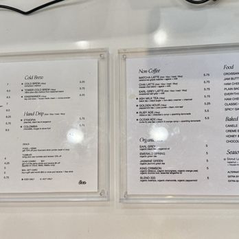6xs Coffee Dtla - Menu (as of 11/14/24) - Cafes Near Me - Los Angeles, California