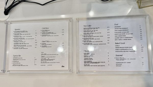 Menu photo 8 6xs Coffee Dtla Los Angeles, CA