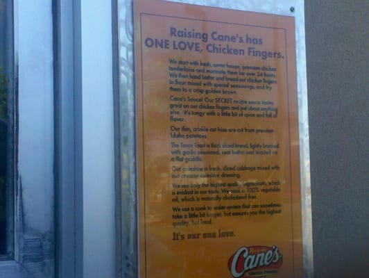 Menu photo 4 Raising Cane's Chicken Fingers Kenner, LA