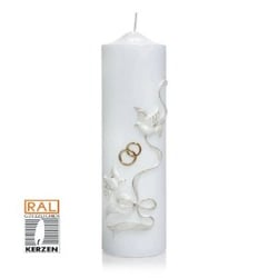 Candle & Rings - Hochzeitskerzen mit Namen und Datum
