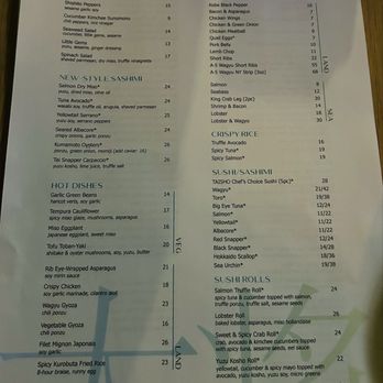 Taisho - Menu - Sushi Bars Near Me - Sherman Oaks, California
