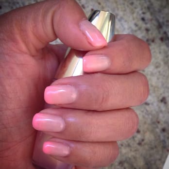 De Paris Nail Spa - pink and nude gradient shellac done by Kim, lovely!! - Skin Care Near Me - Newark, California
