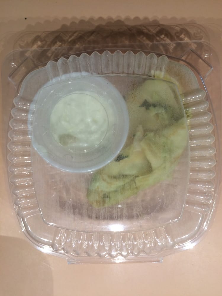 Left overs. Pesto crepe, it was delicious with garlic sauce. Yelp