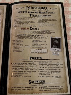 Menu photo 3 Parker Brothers Trail Dust SteakHouse Sanger, TX