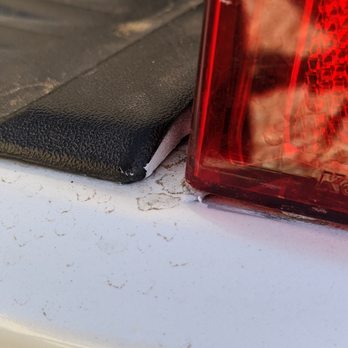 Lexus - Overspray on the luggage pads on rear bumper - Car Dealers Near Me - Santa Monica, California Lexus - Overspray on the luggage pads on rear bumper - Car Dealers Near Me - Santa Monica, California