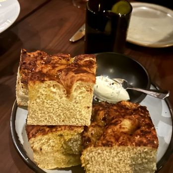 SPQR - Homemade focaccia pugliese and whipped herb butter - Italian Near Me - San Francisco, California