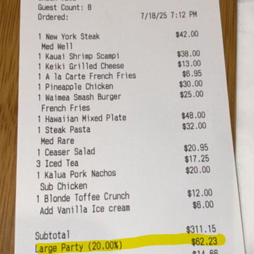 the tip that was automatically added even after we did tip. Just noticed the part about paying by card or cash. We did pay cash that night. the tip that was automatically added even after we did tip. Just noticed the part about paying by card or cash. We did pay cash that night.