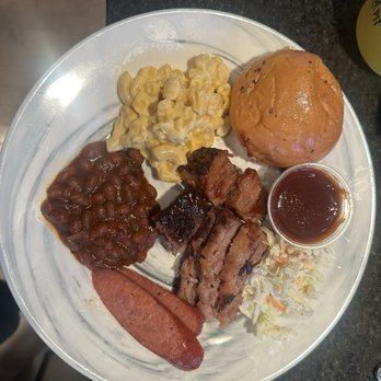 Dickey's Barbecue Pit - Brisket, brisket burnt ends, sausage, Mac and cheese, coleslaw,buns,baked beans with brisket of it. - Barbeque Near Me - Edmonton, Alberta