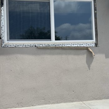 Patch Tech - Before the patch job - Stucco Services Near Me
