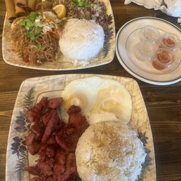 Tosilog and sisig combo plate