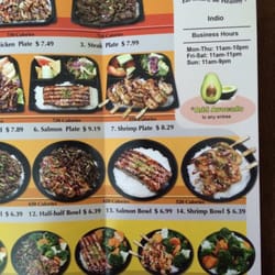 Menu photo 2 as of October 2014.
