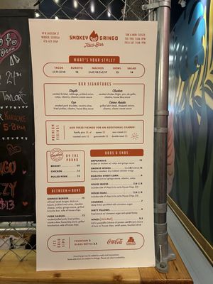 Menu photo 2 Smokey Gringo Taco Bar Winder, GA