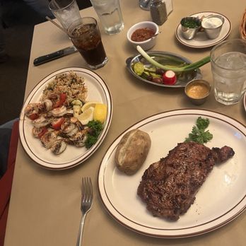 The Hitching Post 2 - Ribeye and grilled shrimp - Steakhouses Near Me - Buellton, California The Hitching Post 2 - Ribeye and grilled shrimp - Steakhouses Near Me - Buellton, California